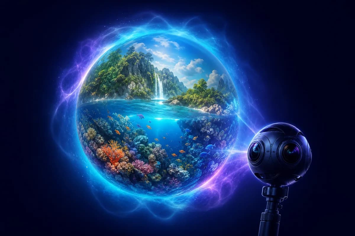 A 360 degree educational video scene